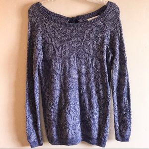 Kohls LC NEVER WORN Sparkle Dark Blue Sweater w/ Bow